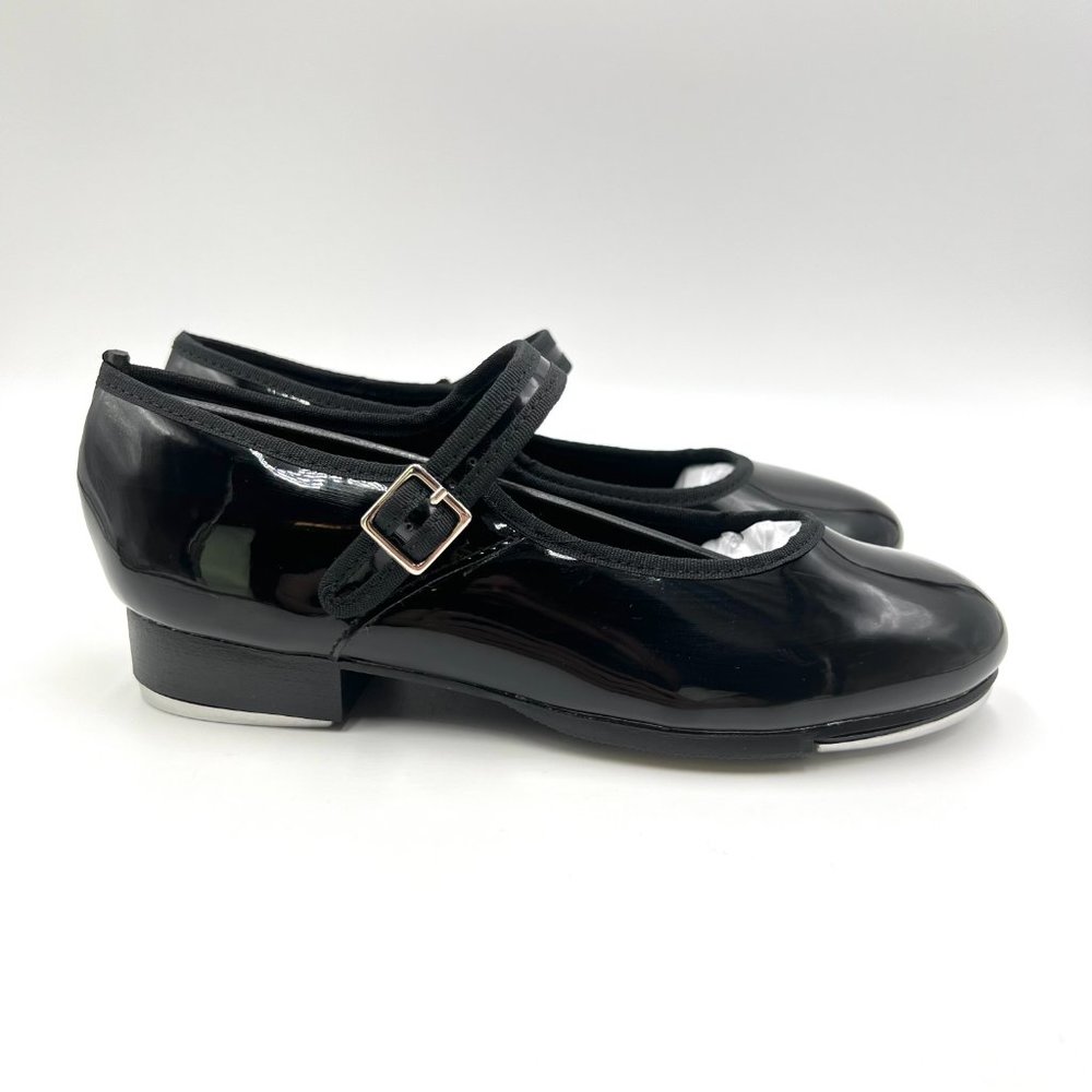 Capezio Womens Size 5 3800 Mary Jane Black Patent Buckled Dance Tap‎ Shoes